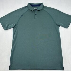 Rhone Polo Shirt Mens Small Green Performance Golf Moisture Wicking 101346